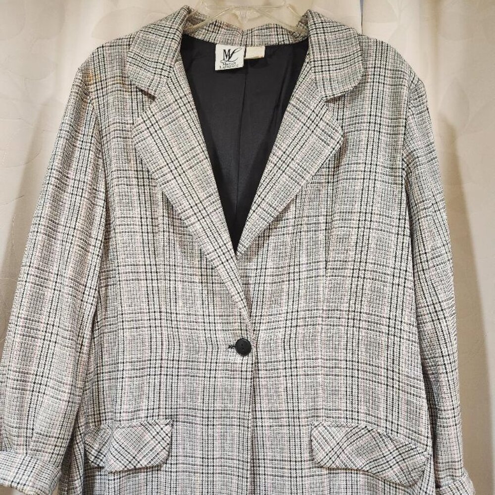 Vintage plaid casual Maggie Lawrence blazer-size large